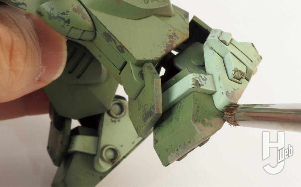 けんたろう製作「HG スコープドッグ」製作途中足元に埃