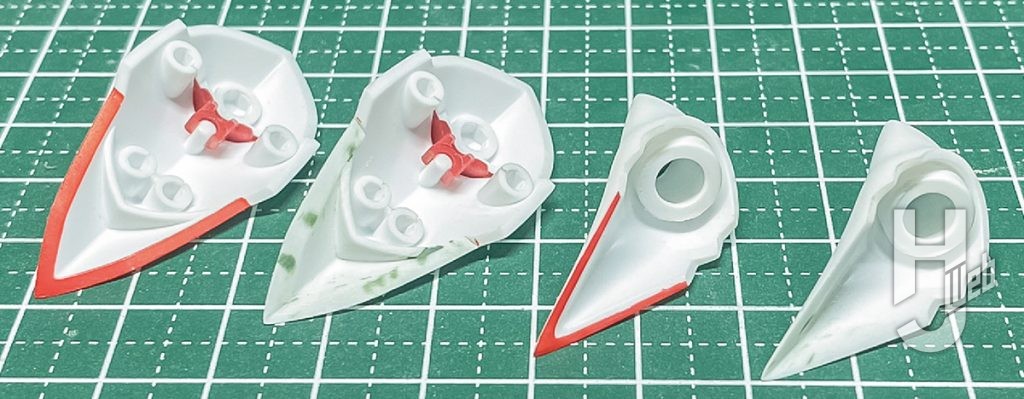 ドーパミン製作「カイゼルファイヤー」製作途中シャープ加工1