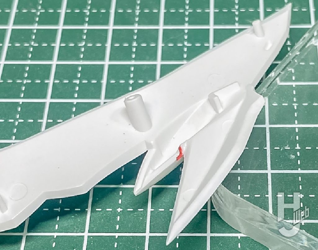 ドーパミン製作「カイゼルファイヤー」製作途中シャープ加工3