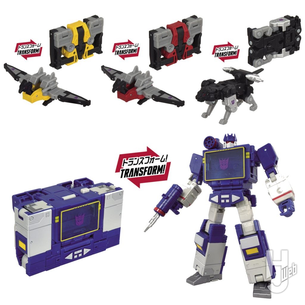 サウンドウェーブの変形フィギュアセットの画像