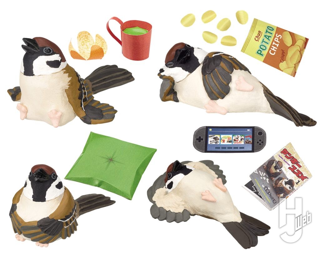 ぐうたらスズメのカプセルトイの画像