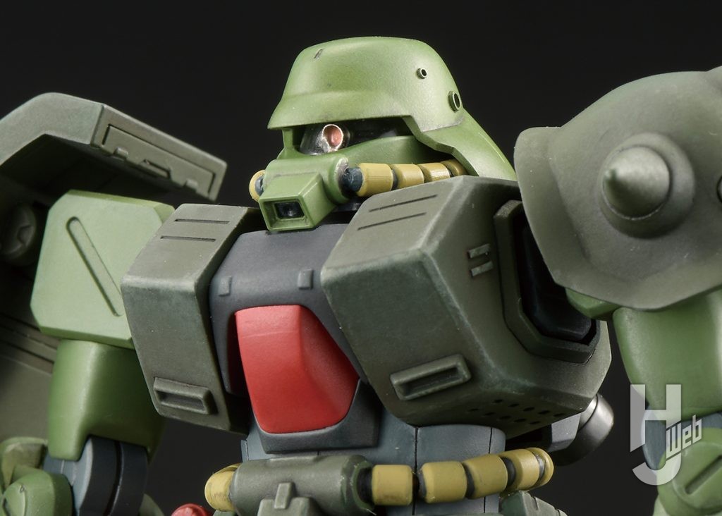 ザクⅡ改のプラモデルのバストアップの画像