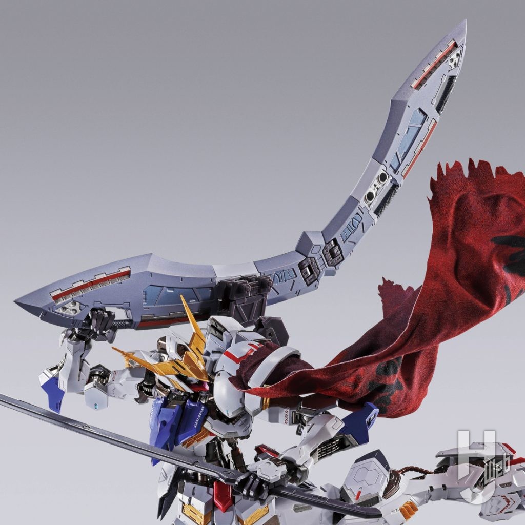 ガンダムバルバトスの可動フィギュアのアップ画像