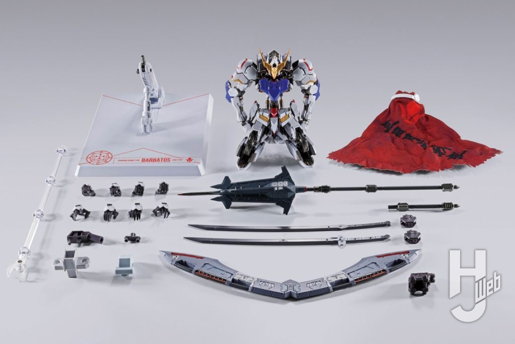 ガンダムバルバトスの可動フィギュアのパーツの画像