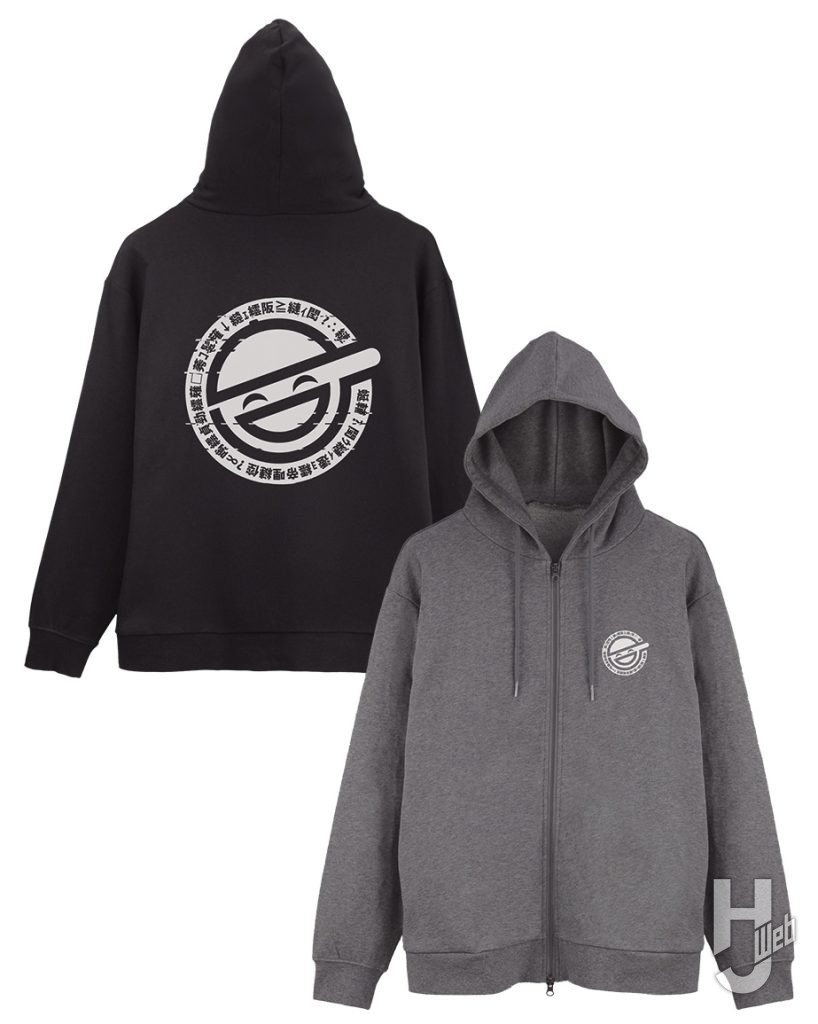 笑い男のジップパーカーの画像