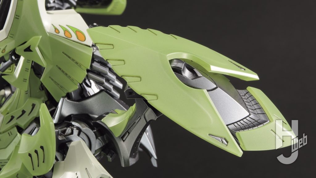 バーガ・ハリKKのレジンキットの肩部のアップ画像