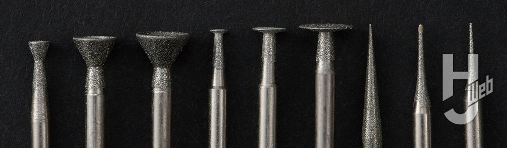 コンパクトリューターのダイヤモンドビットの先端の画像