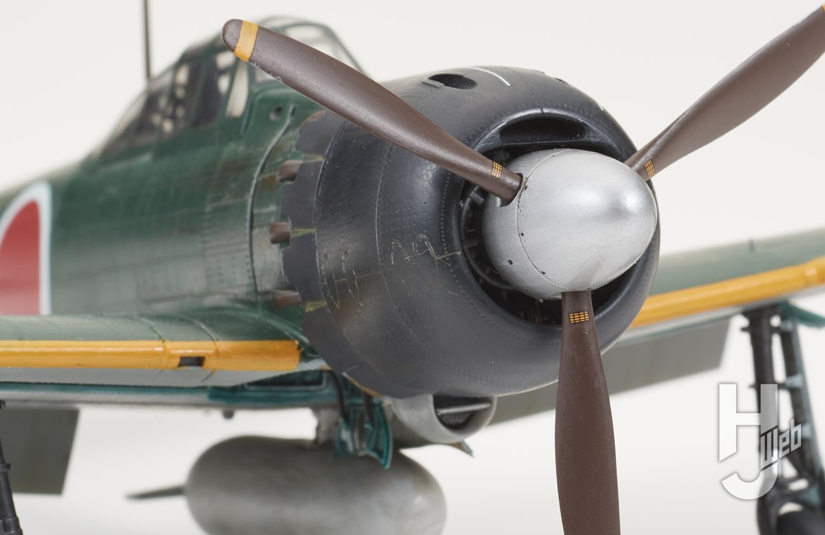 ファインモールド「零式艦上戦闘機五二型甲（三菱製・中島製）」を退色