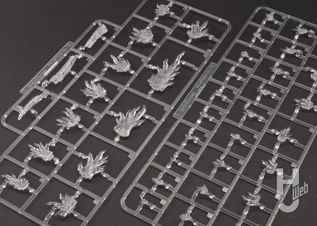 ゴジラのプラモデルのクリアーパーツの画像