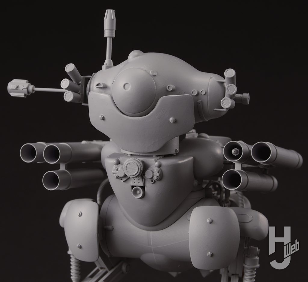 ARTPLA マシーネンクリーガー 陸戦ガンスの原型の頭部のアップ画像