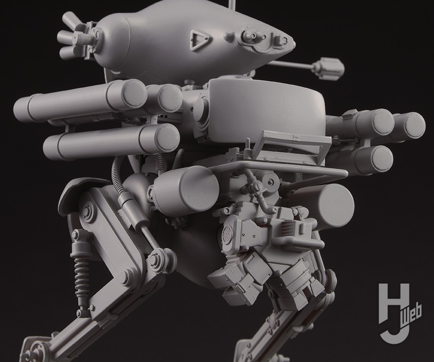 ARTPLA マシーネンクリーガー 陸戦ガンスの原型の背部のアップ画像