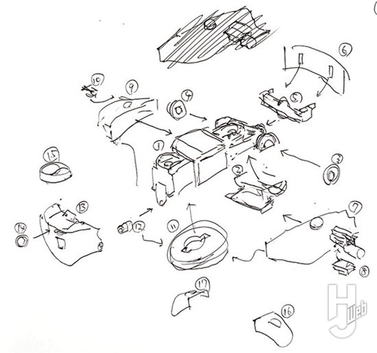ARTPLA マシーネンクリーガー 陸戦ガンスのパーツ分割メモの画像2枚目