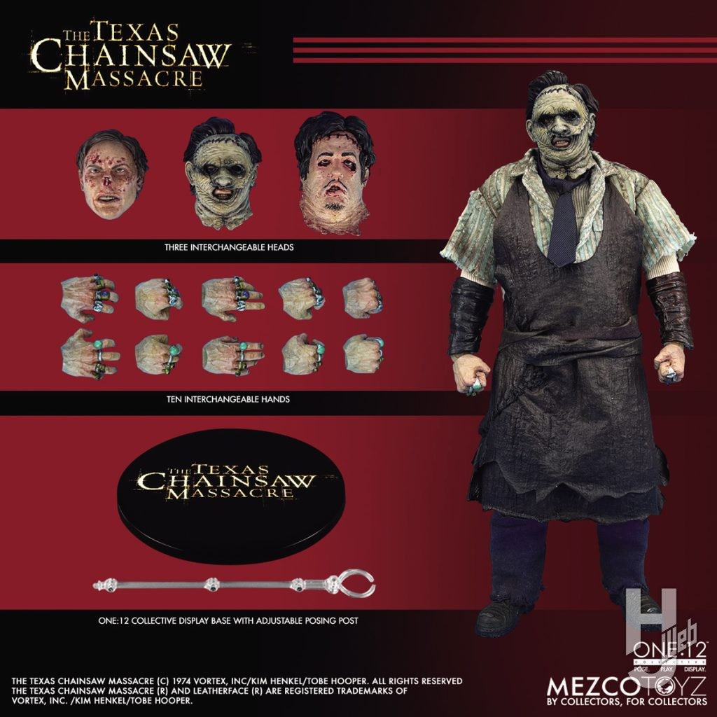 レザーフェイスの可動フィギュアのメイン画像