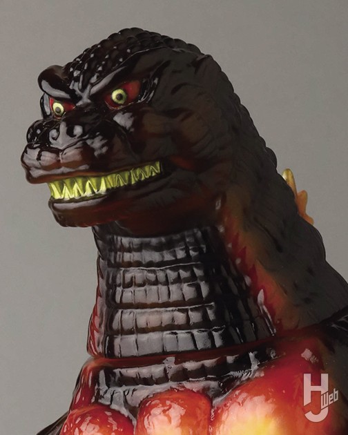 ゴジラのソフビフィギュアのアップ画像