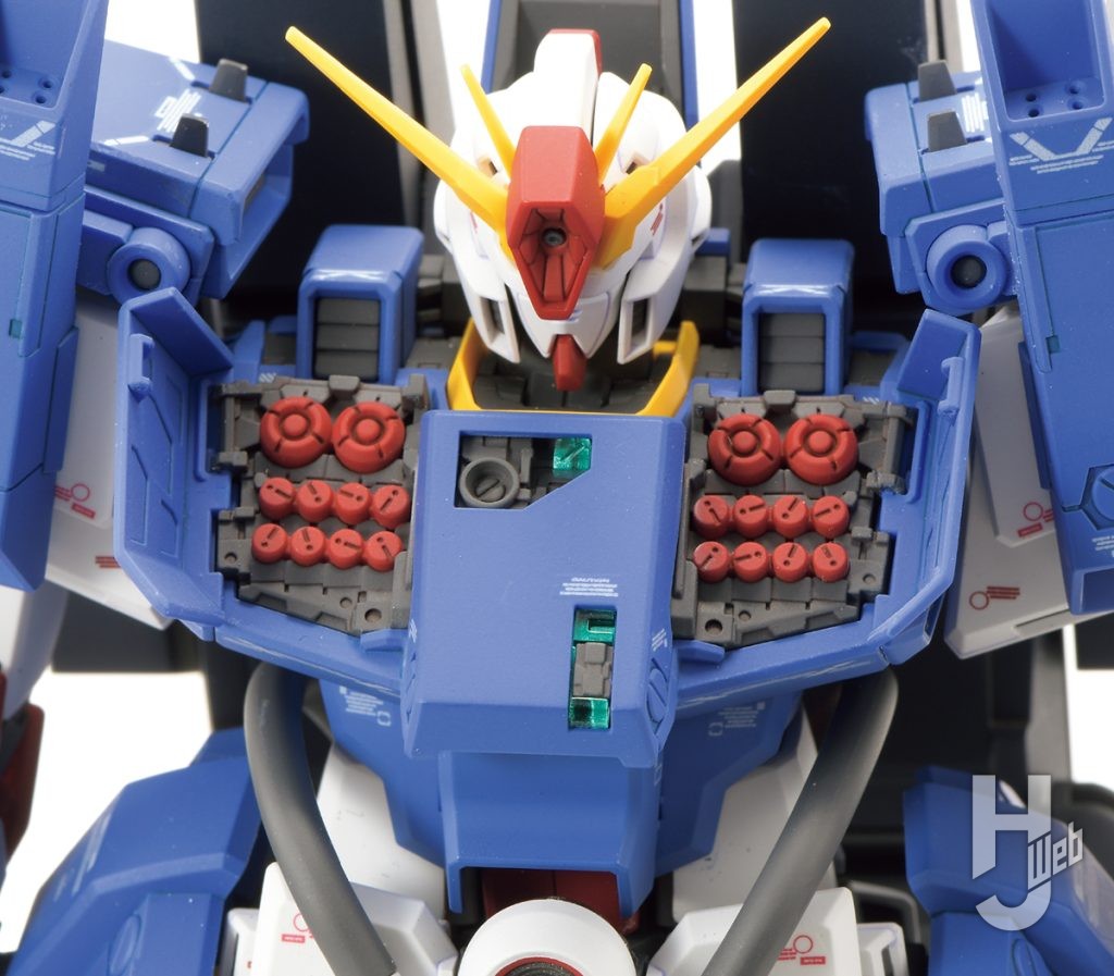 MG フルアーマーZZガンダム Ver.Ka完成見本胸部ミサイルハッチオープン
