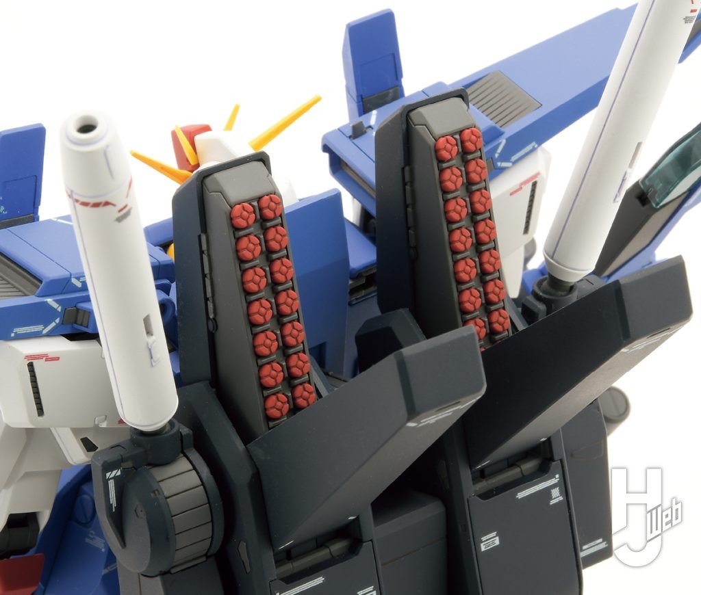 MG フルアーマーZZガンダム Ver.Ka完成見本バックパックミサイルハッチオープン