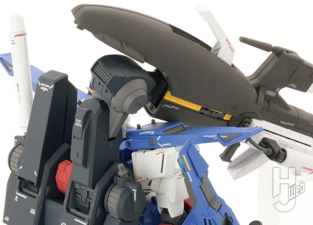 MG フルアーマーZZガンダム Ver.Ka完成見本ハイパー・メガ・カノン装備背面アップ