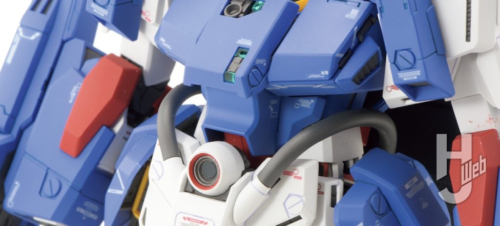 MG フルアーマーZZガンダム Ver.Ka完成見本腹部パーツ青に変更アップ