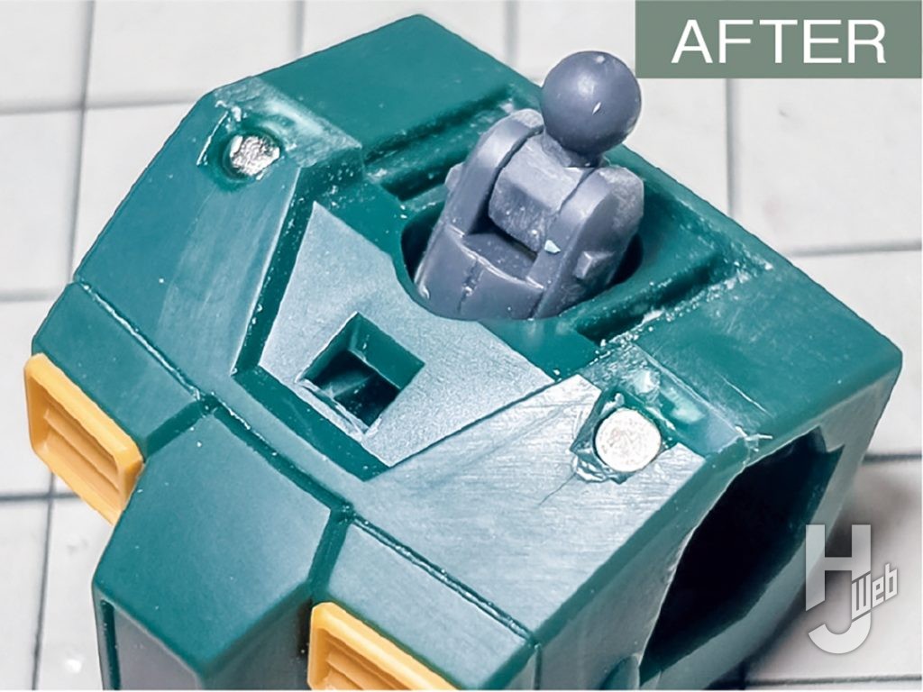 不破優製作「ジム・スループ」ノーマル仕様組み換え胸部製作途中工作後