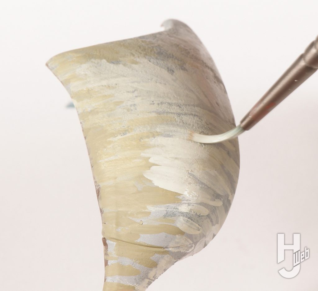 あに製作「PLAMAXヴェルビン」製作中白塗装つや消しホワイト