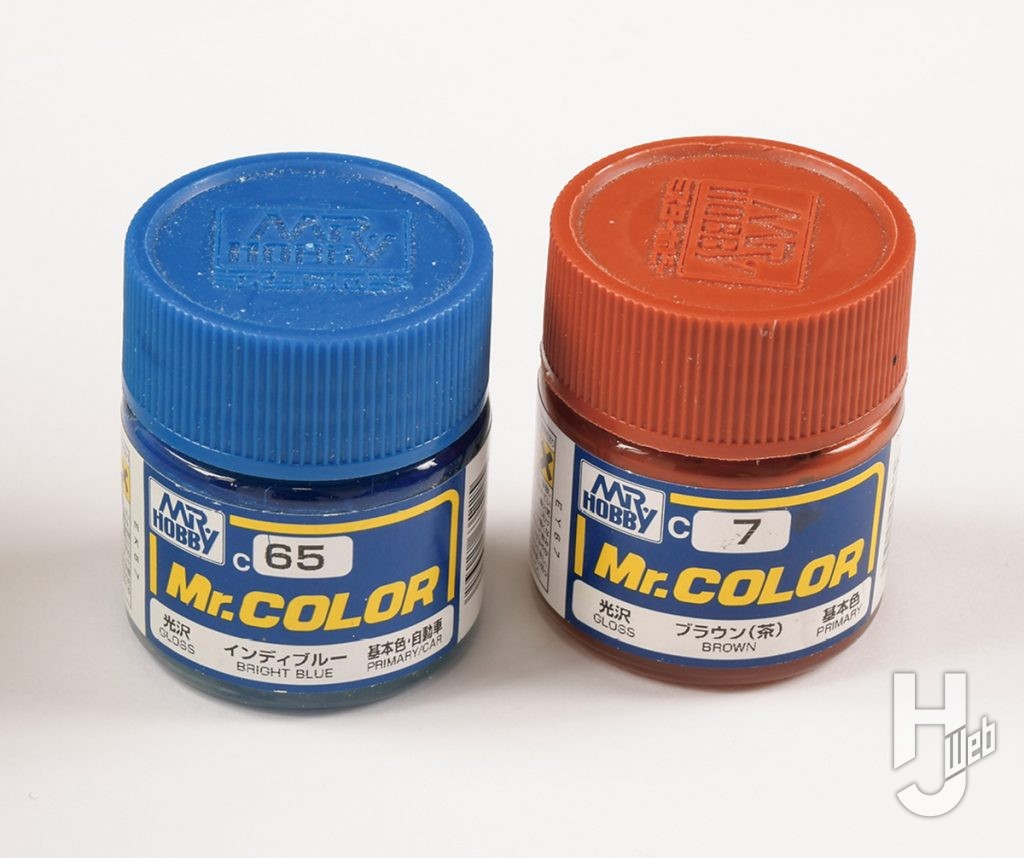 ミスターカラーインディブルーとブラウン