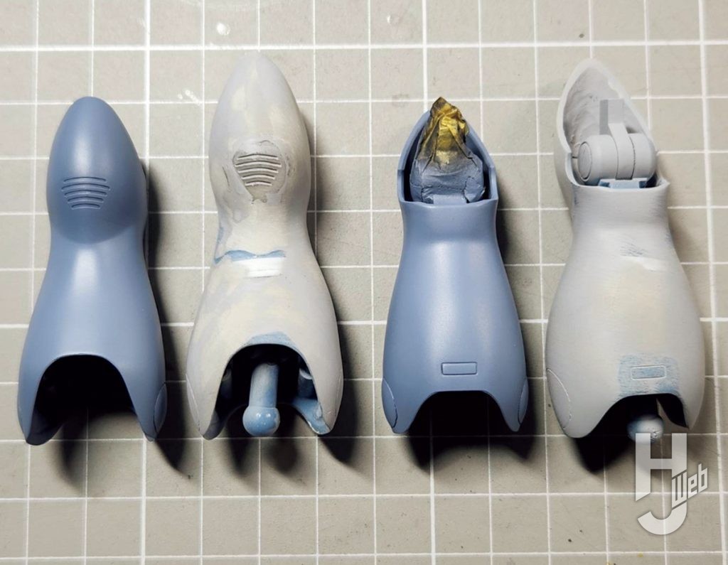 中安俊二製作「TYPE-7 ブロッケン GSG-9 Ver.」製作中脚