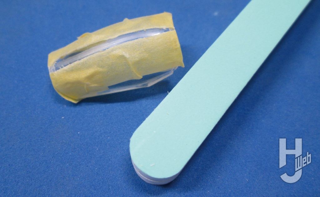 渡辺圭介製作「VF-0Sフェニックスゴースト装備」製作途中キャノピーガラスマスキング