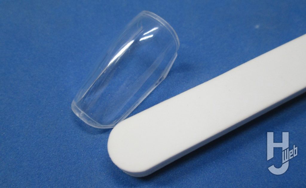 渡辺圭介製作「VF-0Sフェニックスゴースト装備」製作途中キャノピーガラスやすり後