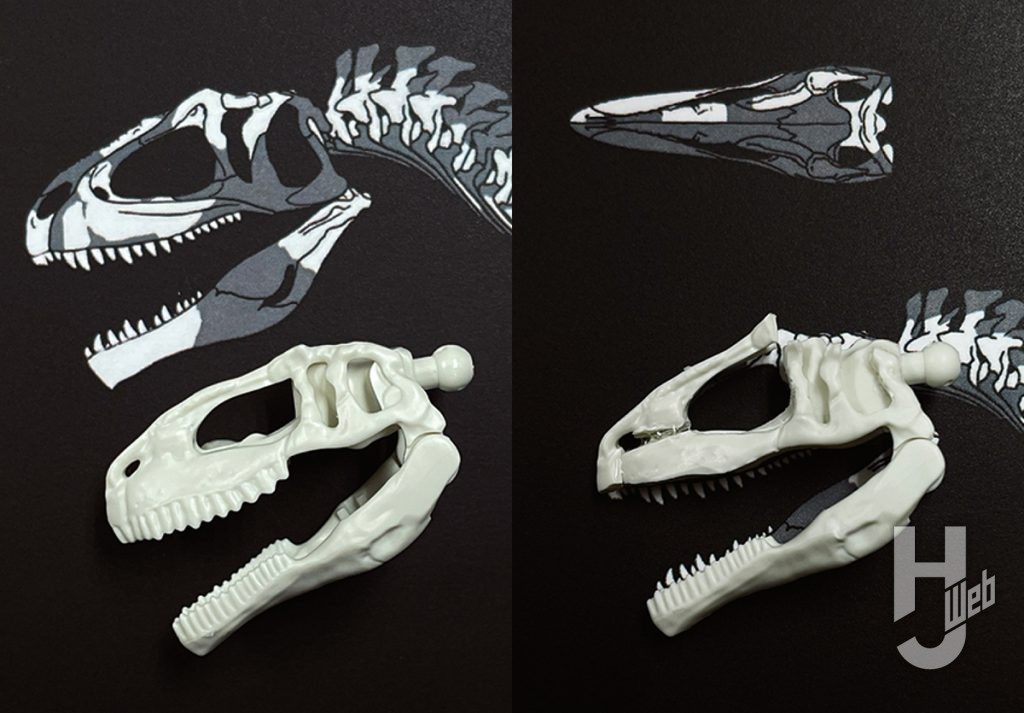 ウラベヒロト製作「ギガノトサウルス」製作中頭部