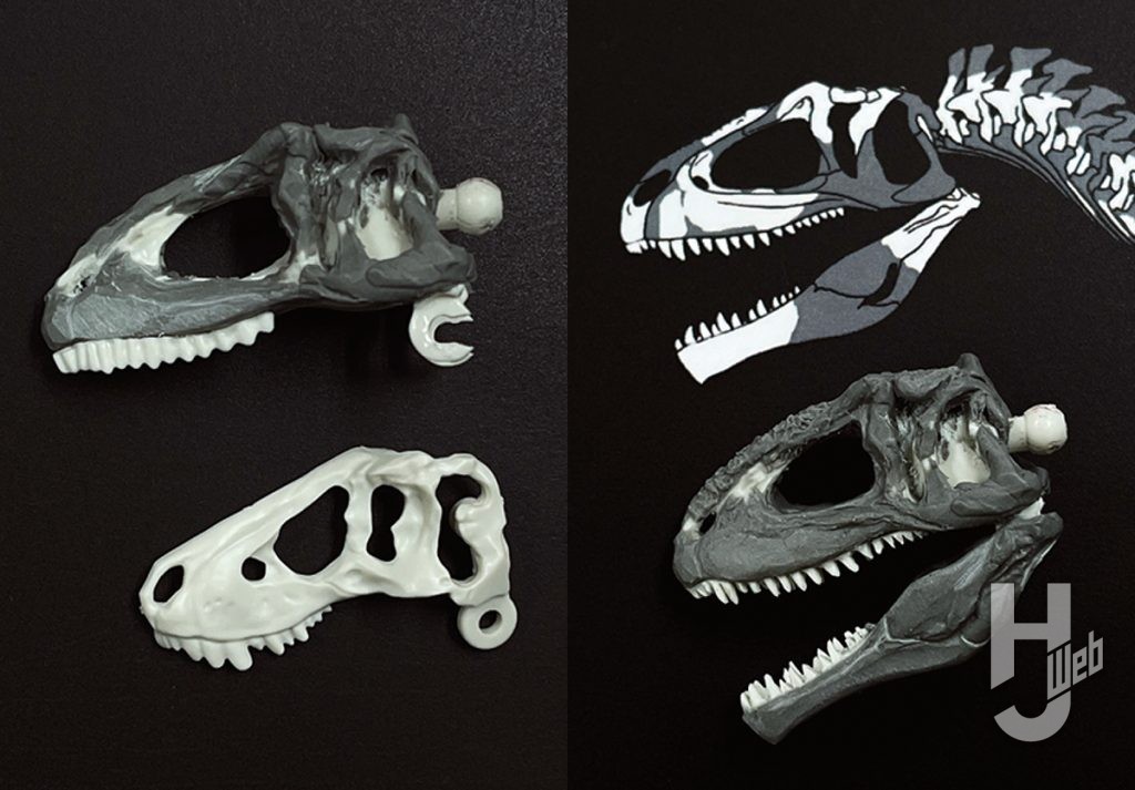 ウラベヒロト製作「ギガノトサウルス」製作中上顎