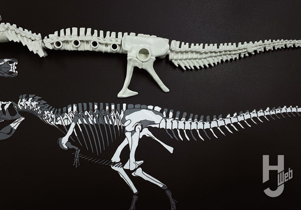 ウラベヒロト製作「ギガノトサウルス」製作中椎骨