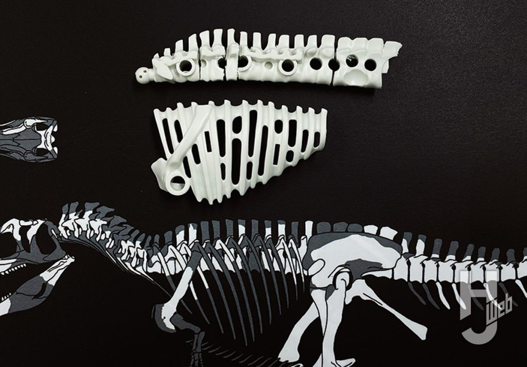 ウラベヒロト製作「ギガノトサウルス」製作中肋骨