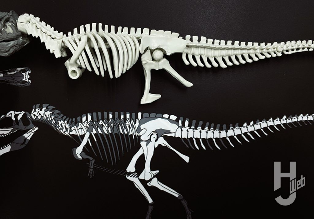 ウラベヒロト製作「ギガノトサウルス」製作中骨盤周辺