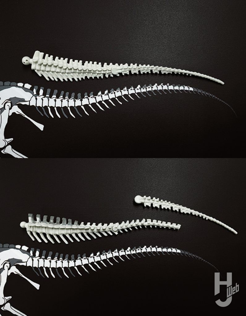 ウラベヒロト製作「ギガノトサウルス」製作中尻尾