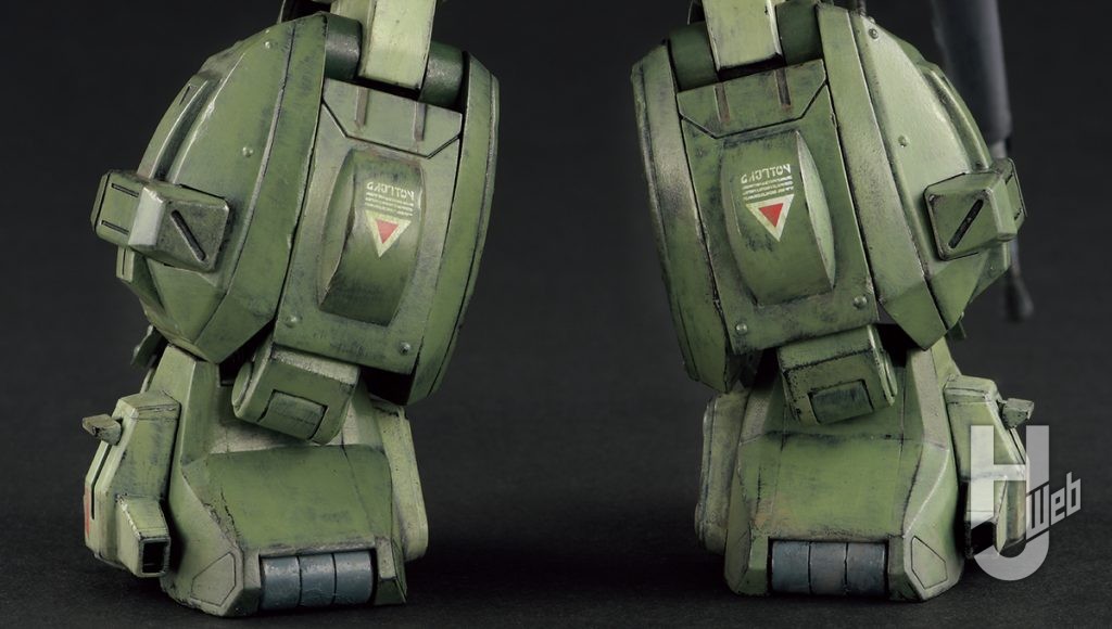 大森記詩製作「スコープドッグ-ターボカスタム［キリコ機］」脚部後部アップ