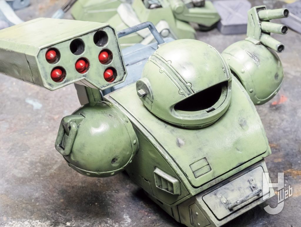 大森記詩製作「スコープドッグ-ターボカスタム［キリコ機］」製作中上半身