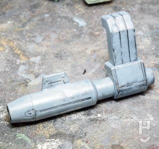 大森記詩製作「スコープドッグ-ターボカスタム［キリコ機］」製作中ガトリングガン一部パーツ