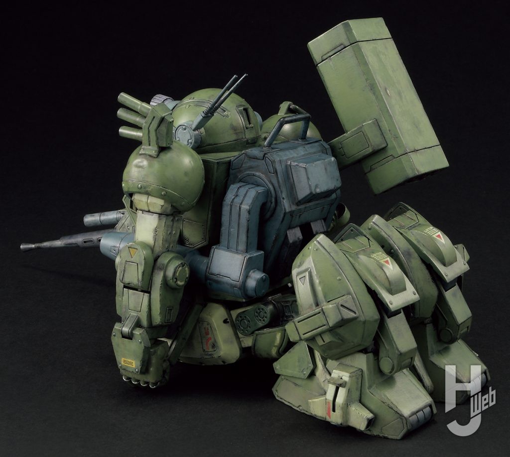 大森記詩製作「スコープドッグ-ターボカスタム［キリコ機］」降着姿勢背面