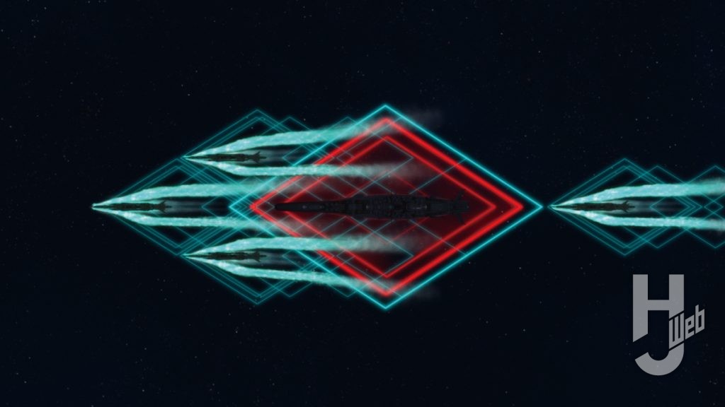 リメイク版宇宙戦艦ヤマト場面カット「次元潜航艦UX-01」多重次元震抑性リンク1