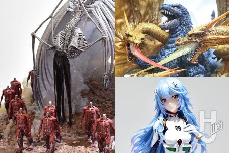 「ゴジラ対キングギドラ」ポスターモチーフのスタチューや『ベルセルク』千年帝国の鷹編の登場キャラが集結する超大型スタチューなど、「プライム1スタジオ」最新作をフォトレポートでご紹介！