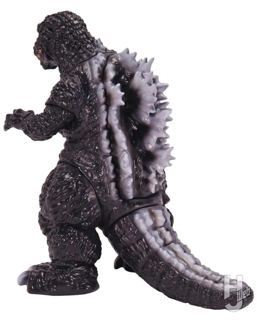ゴジラのソフビフィギュアの背面の全体画像