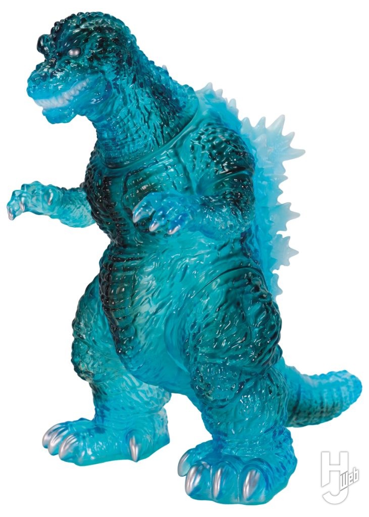 ゴジラのクリアカラー版のソフビフィギュアの画像