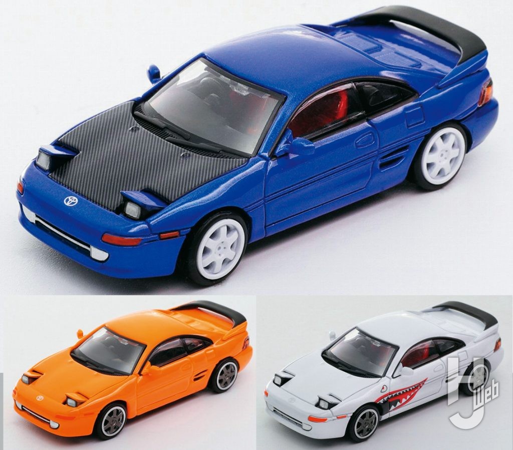 Toyota MR2 W20(RHD)ブルー、オレンジ、ホワイト/シャークマウス