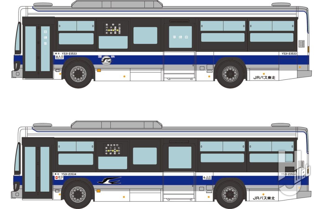 ザ・バスコレクション ジェイアールバス東北 国鉄復刻バス・現行塗装車 2台セット