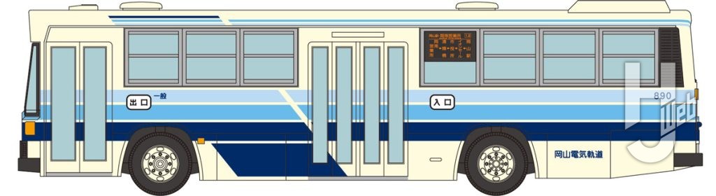 ザ・バスコレクション 岡山電気軌道 さよなら西工58MC