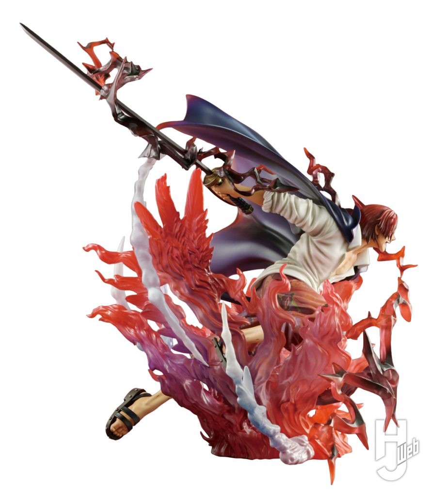 赤髪のシャンクスのフィギュアの後ろ姿の全体画像