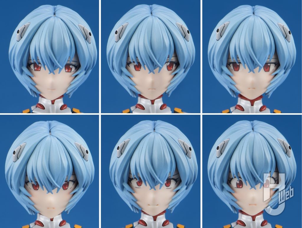 綾波レイのプラモデルの表情差分の画像