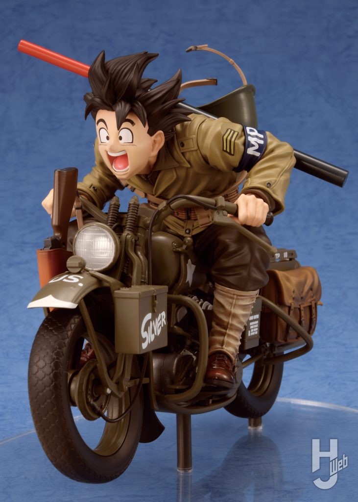 孫悟空とバイクのフィギュアの全体画像