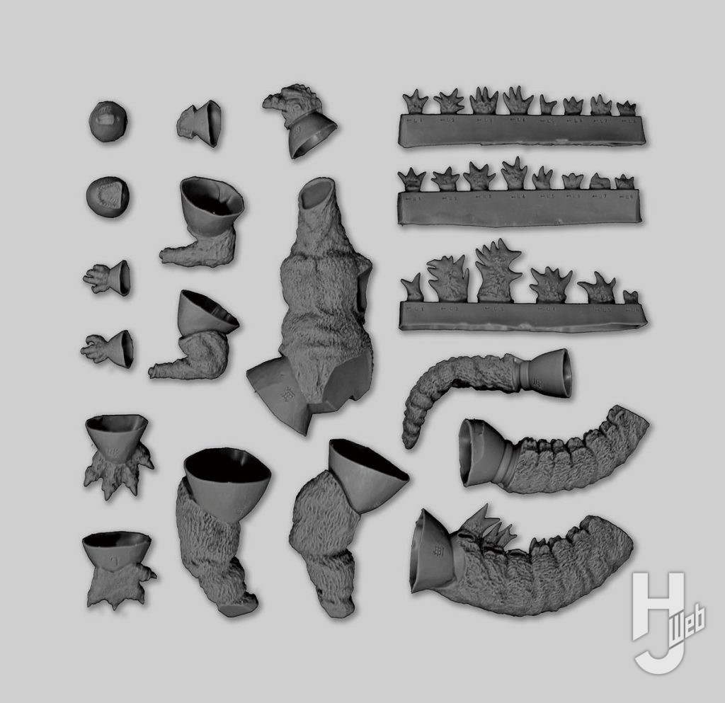 ゴジラ1955
ソフビのパーツ別