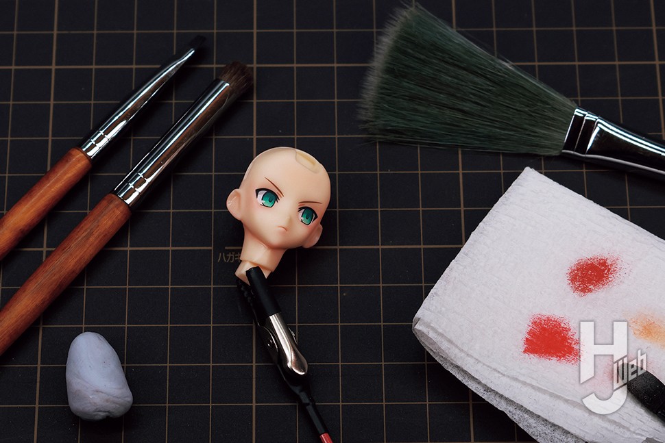 セイバー・リリィ~全て遠き理想郷(アヴァロン)~の作例のフェイスパーツ塗装時の画像